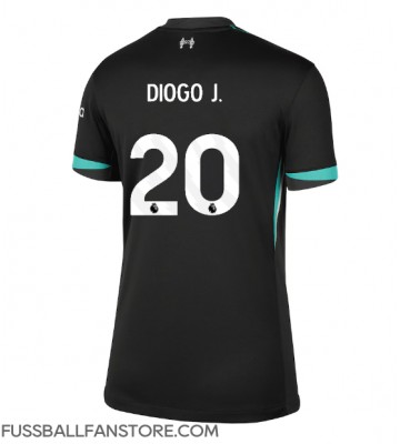 Liverpool Diogo Jota #20 Replik Auswärtstrikot Damen 2024-25 Kurzarm